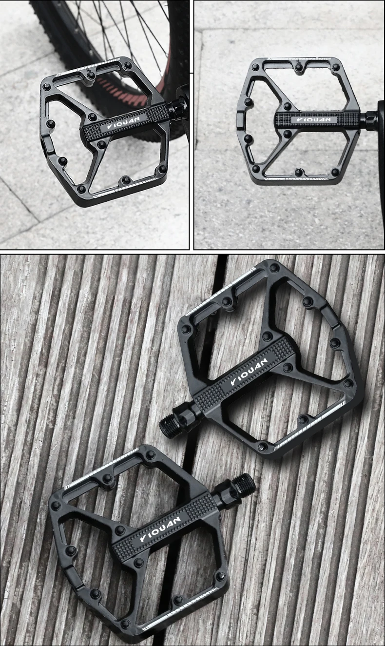 Aluminium-Legierung Fahrradpedale mit Versiegelten DU-Lagern Rutschfeste Plattform für Mountain Road Bike Radsport MTB Fahrradpedal – Detail 10
