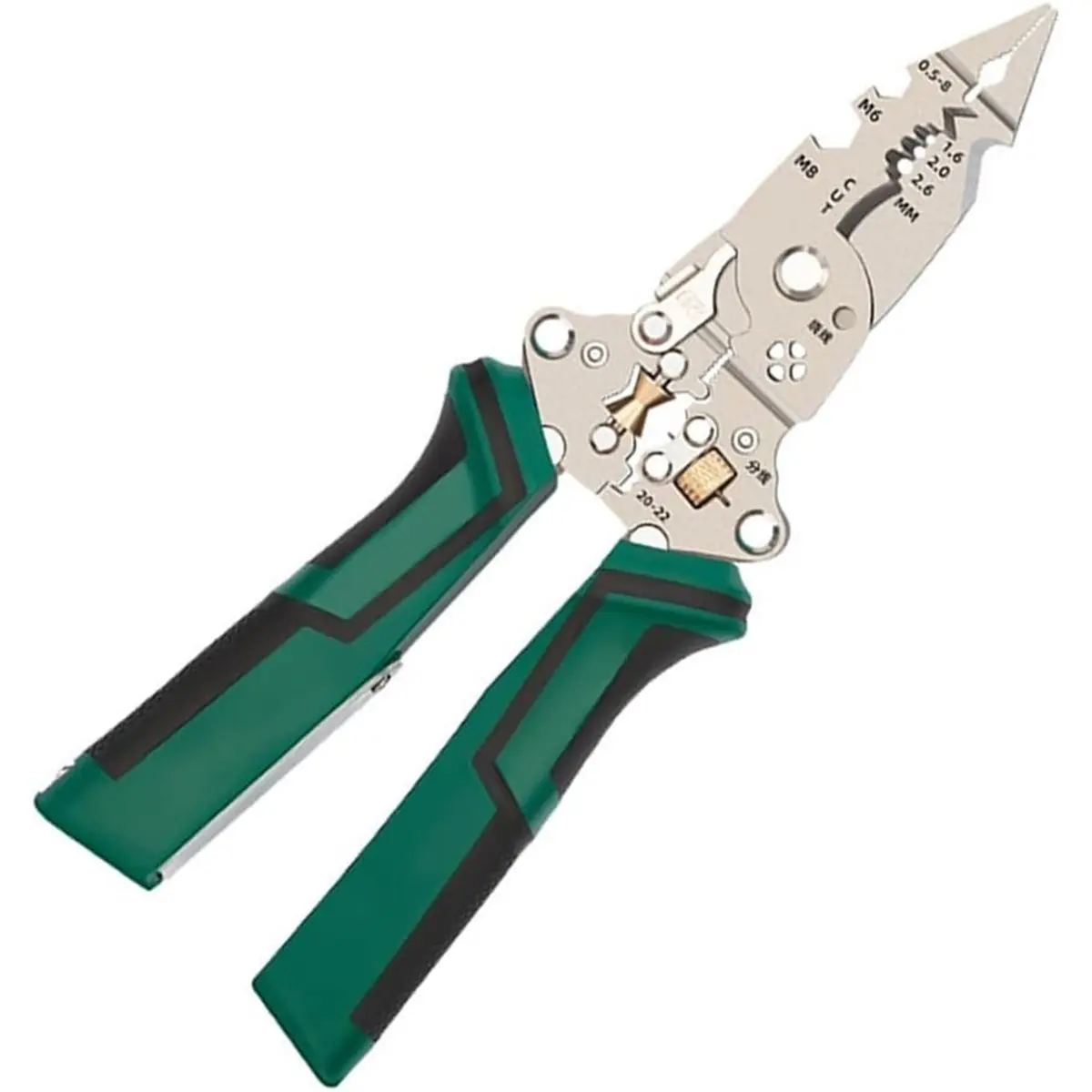 Folding Wire Stripper Pliers Foldable Wire Stripper Cutter Crimper for DIY Electricians Internet Engineers Home