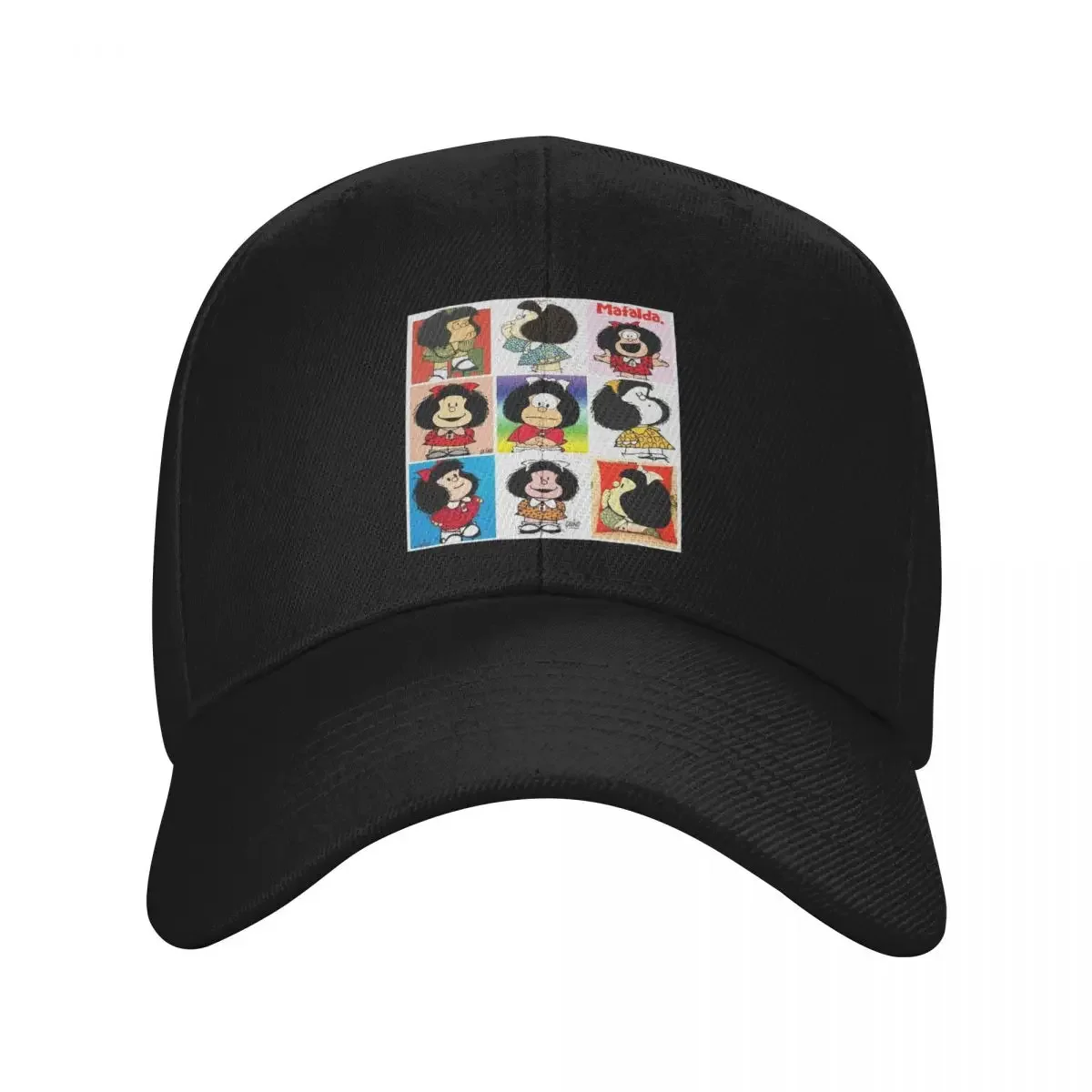 Custom Punk Quino Comic Cartoon Mafalda Baseball Cap Men Women Adjustable Dad Hat Sports Snapback Hats