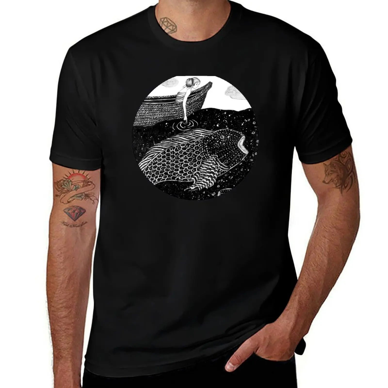 The Shimmering Sea Lights T-Shirt t shirt men 100% cotton luxury brand T-Shirt