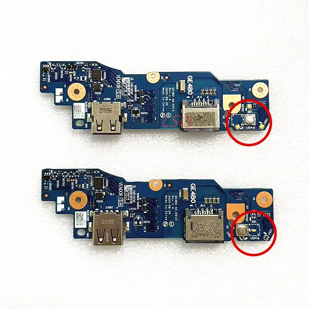 

Original Switch Power Button Board for Lenovo ThinkPad E14 Gen2 Gen3 Ethernet Board USB Board NS-D012