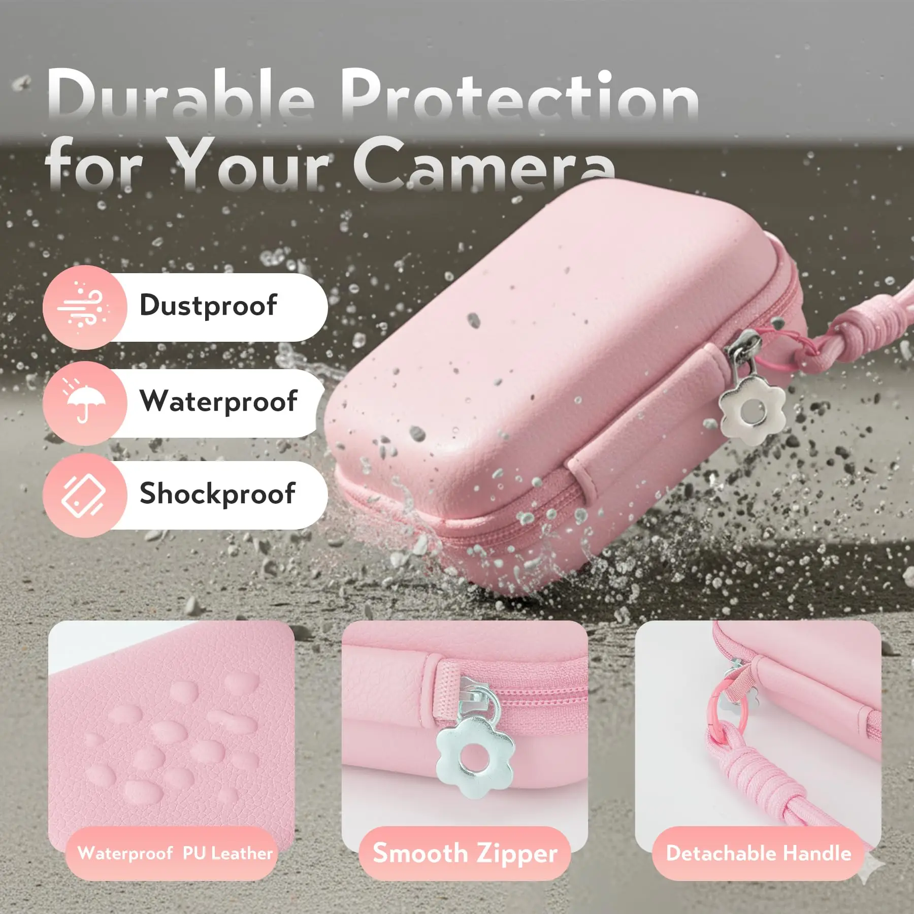 Digitalkamera-Tasche, Schützende Harte EVA-Hülle Kameratasche für KODAK PIXPRO FZ55 FZ45, Kleine Reise-Kompaktkamera-Zubehör – Detail 8