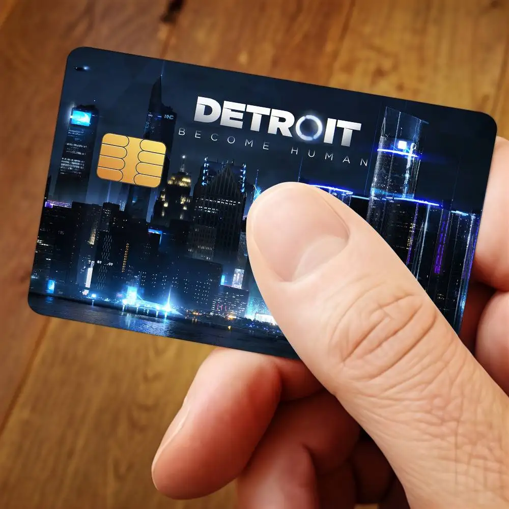 Game D-Detroit Become H-Human Credit Card Public Transportation Cards Protective Sticker Waterproof Card Face Decoration 4PCS