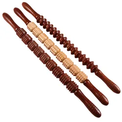 Yoga meridian rod roller rod wooden massager manual neck lumbar leg cervical massage the whole body