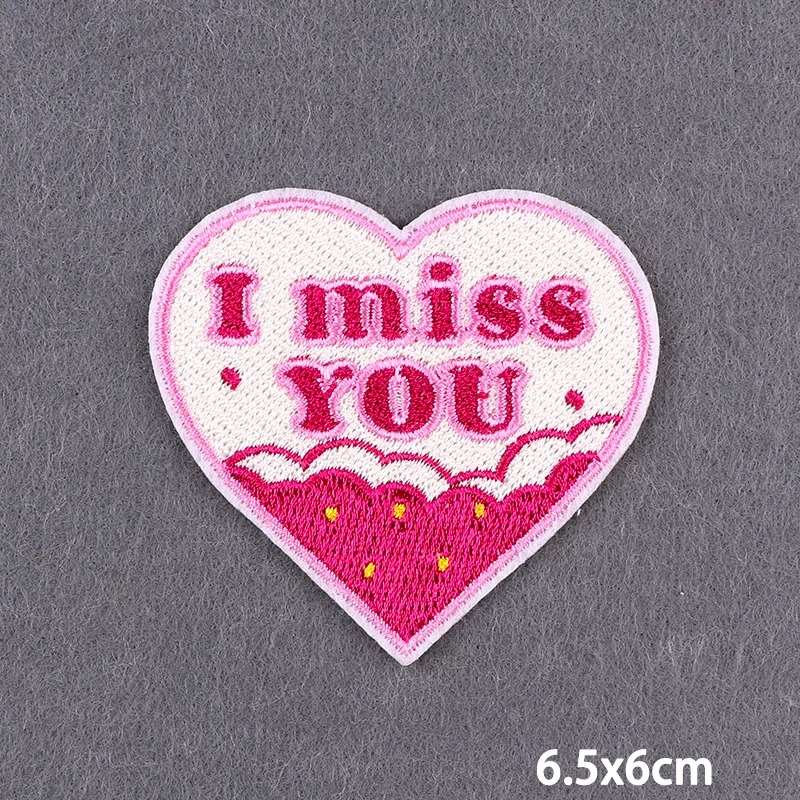 Rosa Herz Niedliche Stickerei-Aufnäher für Hüte/T-Shirts/Jeans Mädchen Kinder Aufbügelbare Aufnäher für Kleidung Mut Liebe Bügelbare Aufnäher DIY – Detail 6