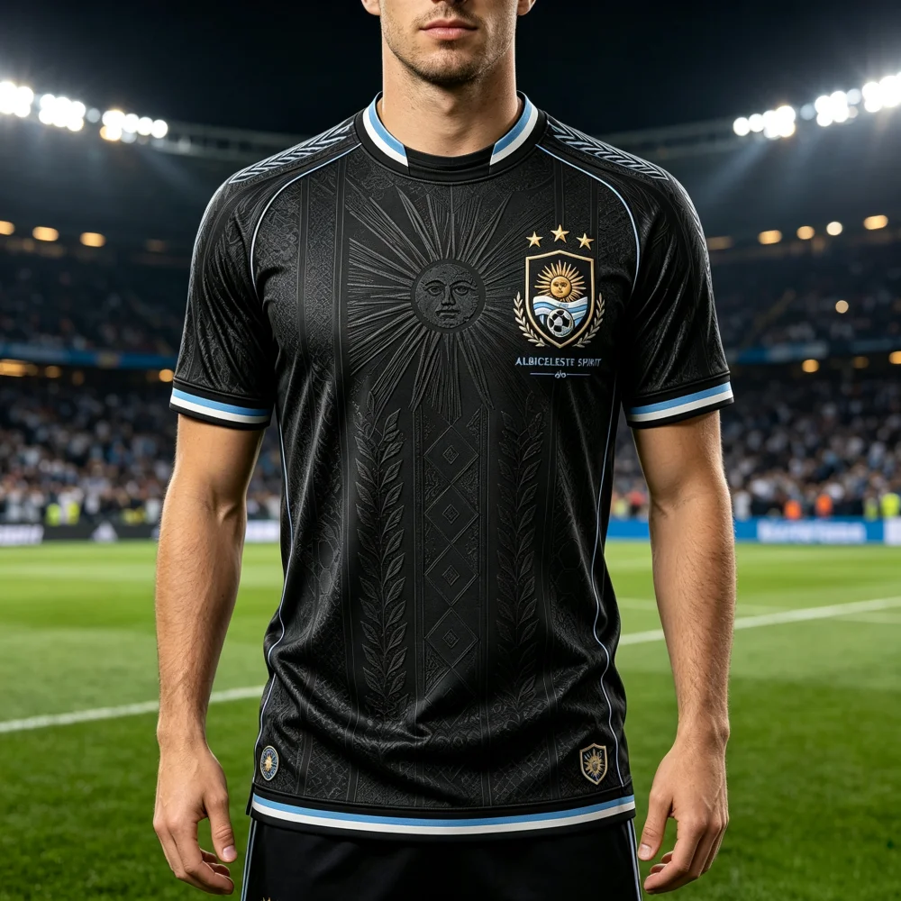 New Argentina Creative Concept Soccer Jersey 3D Print Quick-dry Short Sleeve Men Sports Fan Casual Tees for Kids Family Matching