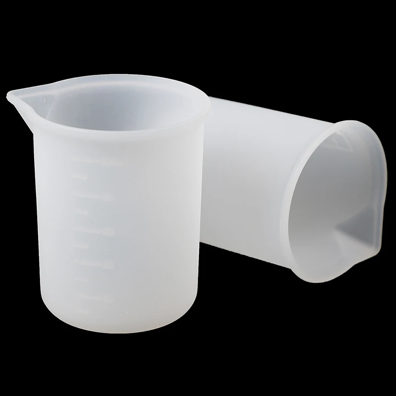 2Pcs silicone 100ml measuring cup for jewelry crystal scale resin glue molds·