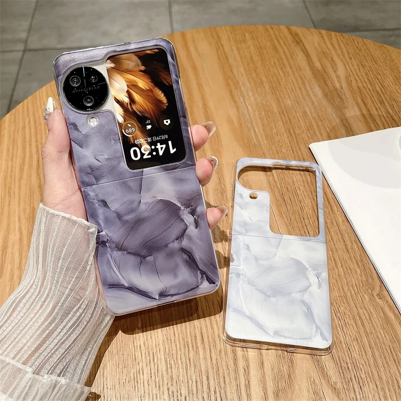 

Marble Textured Phone Case For OPPO Find N N2 N3 Flip Anti Drop Hard Case All Inclusive Phone Protection Back Cover