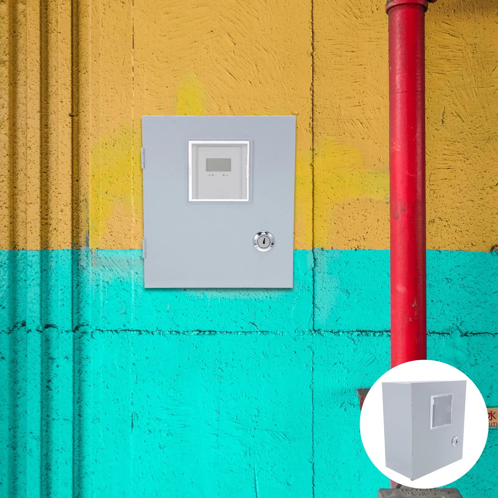 Iron Outdoor Electric Meter Box Cover Weatherproof Electricity Meter Case Home Electrical Junction Distribution Protection Box