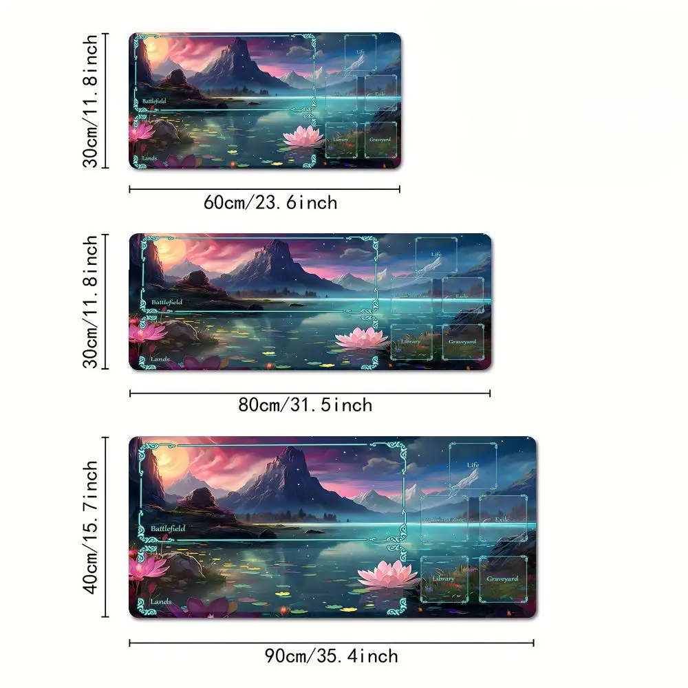 لوحة ماوس زهرة الألعاب مع دعم المعصم حصيرة مكتب الألعاب لـ MTG tcg ، حصيرة مكتب غير قابلة للانزلاق ، منصات ماوس الألعاب ، Playmat