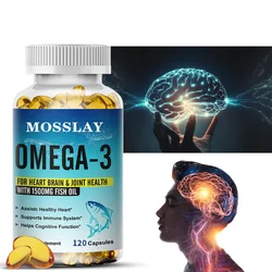 MOSSLAY Omega-3 Fish Oil Dietary Supplement - Includes EPA & DHA - 1500 mg per serving