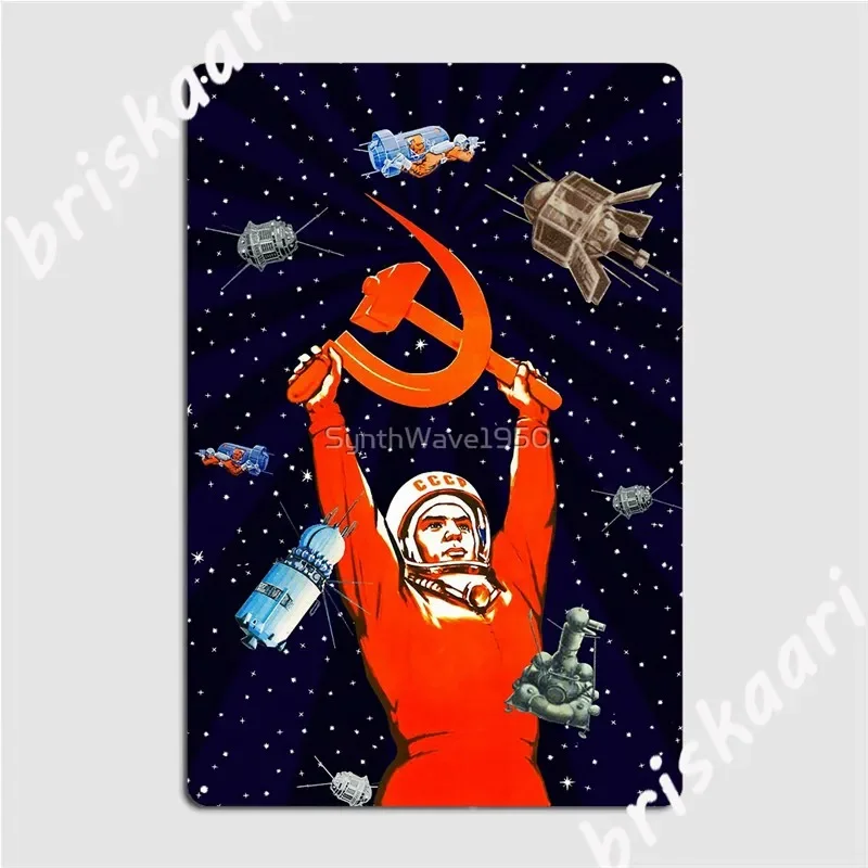Gagarin Space Art Metal Signs Cinema Living Room Club Bar Vintage Wall Decor Tin sign Posters