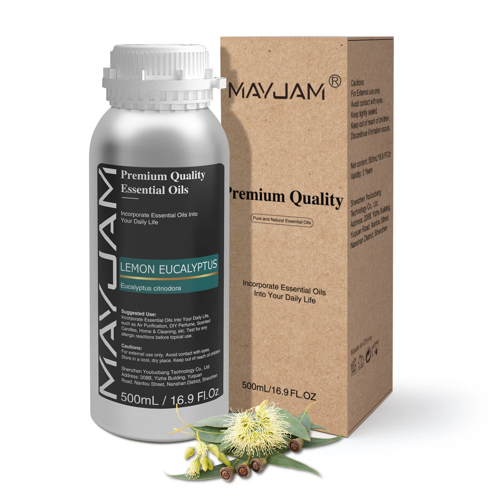 MAYJAM 500ML Aromatherapy Essential Oils for Aroma Humidifier Aromatic Candles Lemon Eucalyptus Lavender Vanilla Diffuser Oils