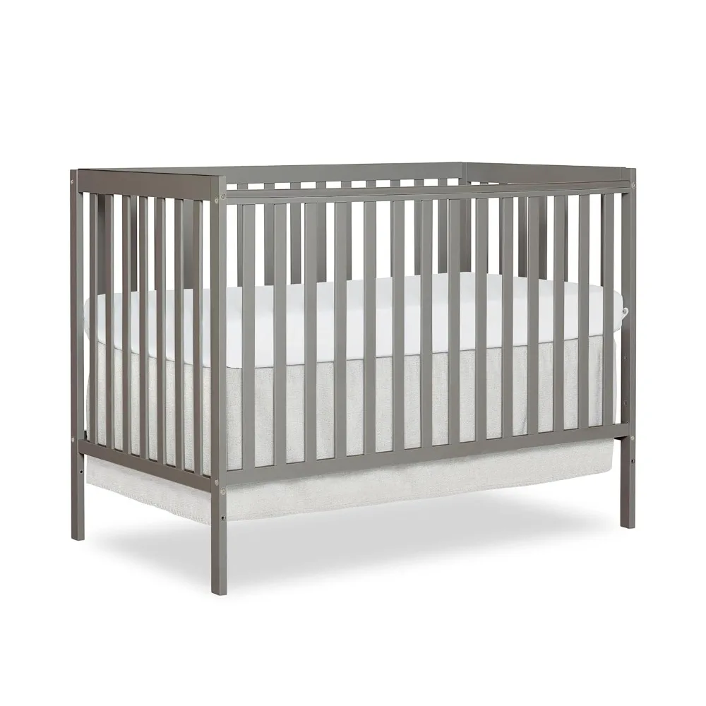 

Dream on Me Synergy 5-in-1 Convertible Crib in Cool Grey, Greenguard Gold Certified Kid Bed