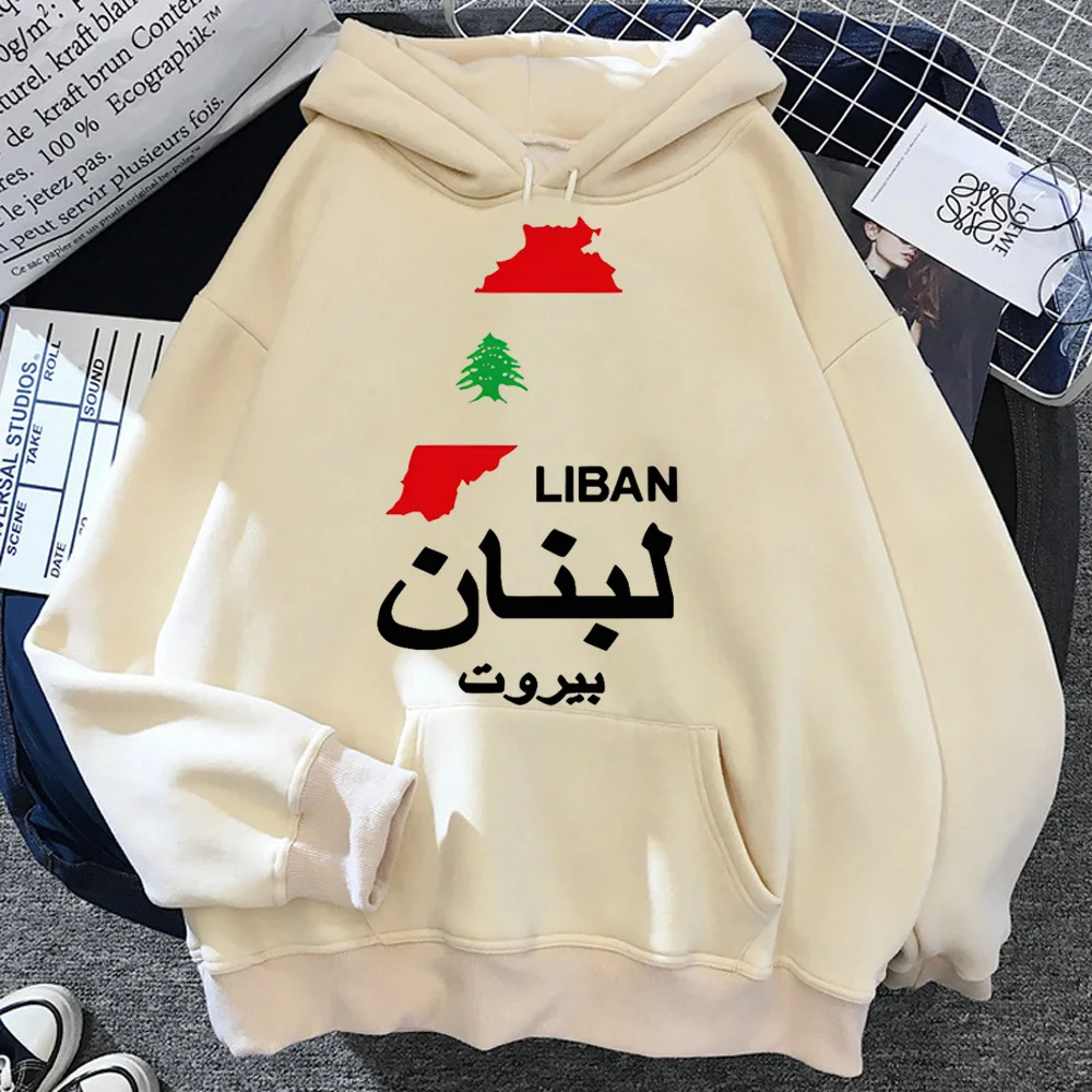 

Lebanon hoodie elegant clothes for teens Y2K funny modern style girl tracksuits designer elegant patterned soft fabric