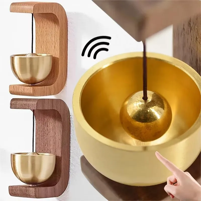 Carillon éolien magnétique en bois japonais, décoration suspendue pour porte d'entrée, cloche décorative pour l'ouverture de la maison