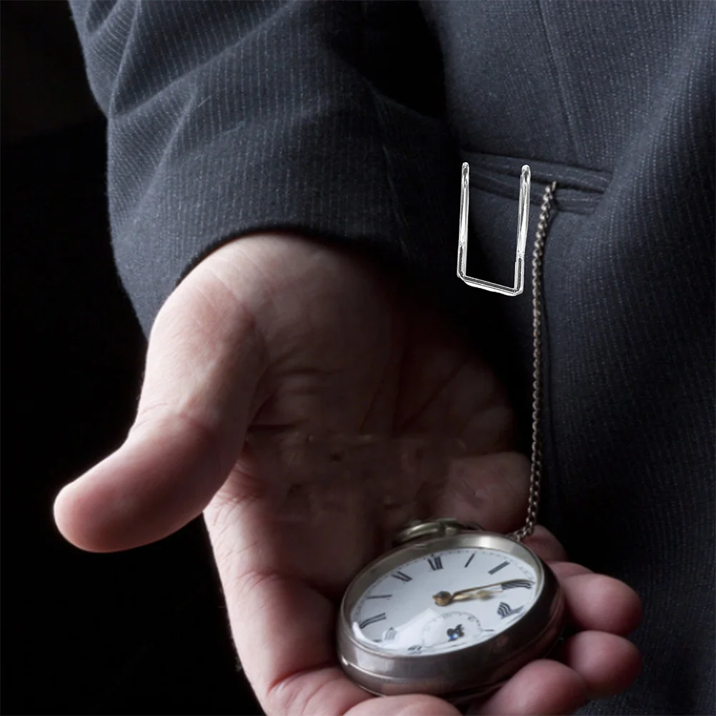 50 cierres metálicos fuertes para cadenas de relojes de bolsillo, no fáciles de romper o deformar, ideales para manualidades DIY, cierre de cadena de reloj de bolsillo