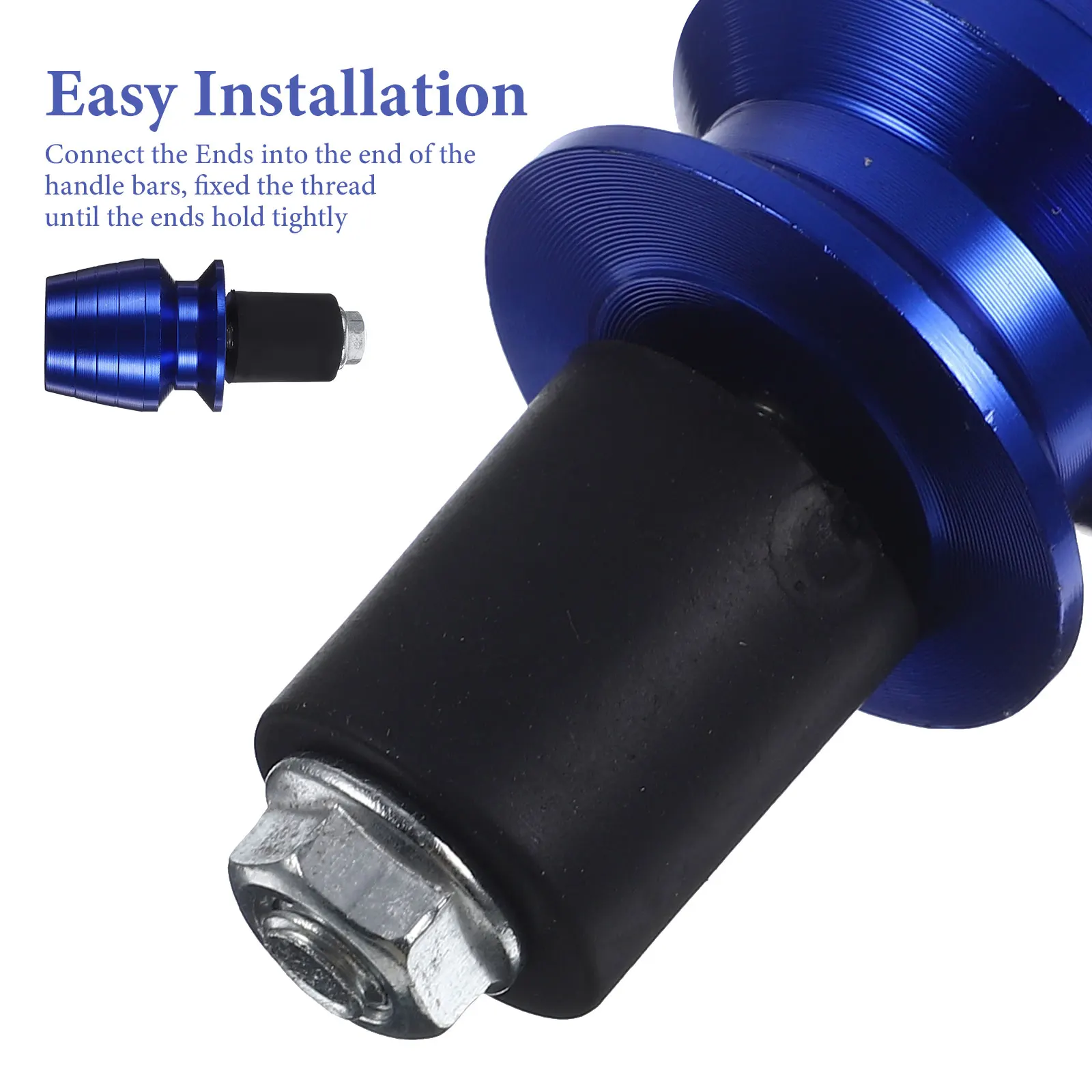 

2pcs Motorcycle Handlebar Plugs High Strength Aluminum Alloy Caps 16 18mm Vibration Dampener Gear Balanced Accessories