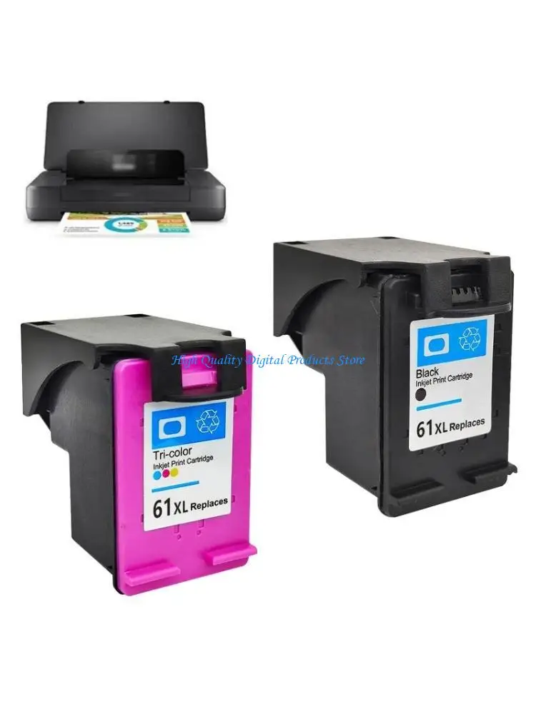 U2JE Cartridges for HP61XL Cartridge for HP Envy4500 HP2620 HP3510 Inkjet Printer Black /Tri-Color 18ml