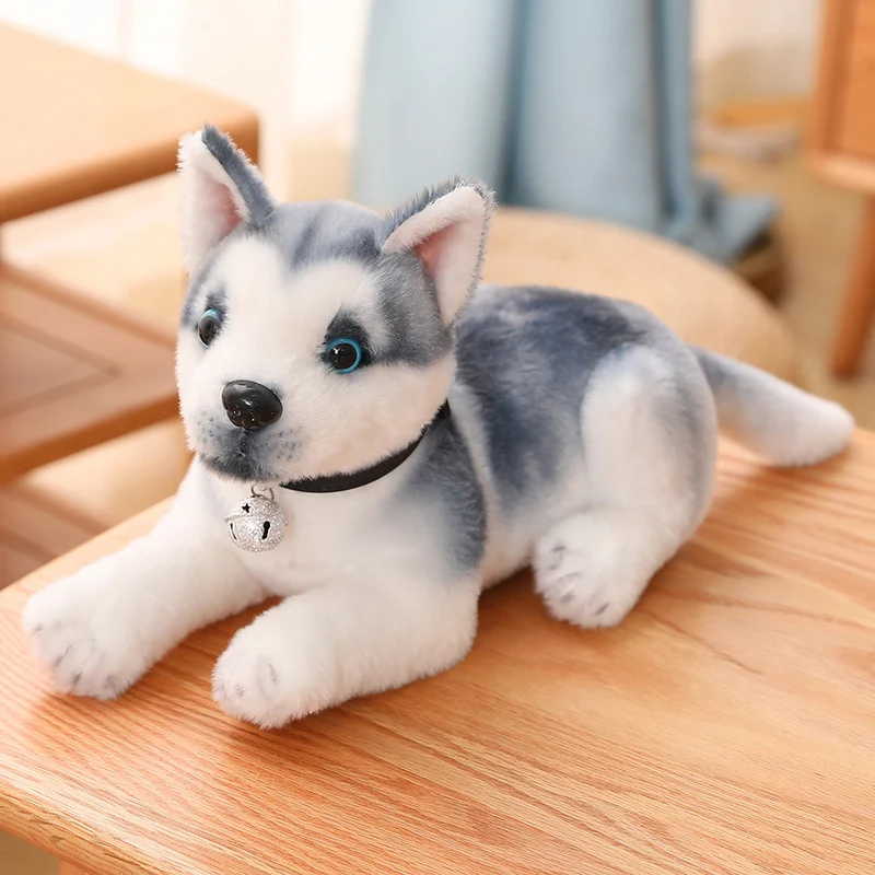 25/30CM Simulation Husky Dog Plush Toy Wolf Soft Stuffed Animal Cute Plush Kawaii Children Doll Fluffy Birthday Gift Child Boy