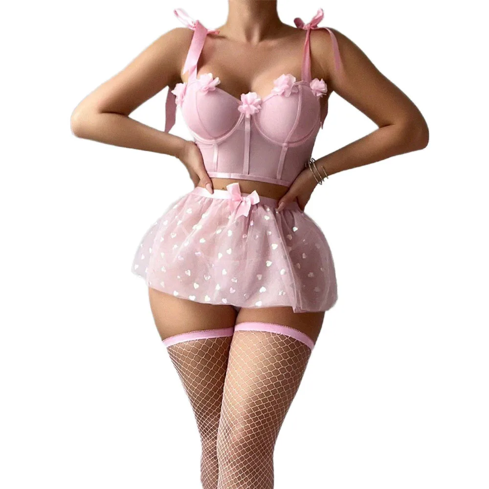

Women Sexy Erotic Set See Through Lingerie Bra Thong Set Elegant Ladies Underwear Pornos Suit Sexy Costumes Fishnet Dress Sets