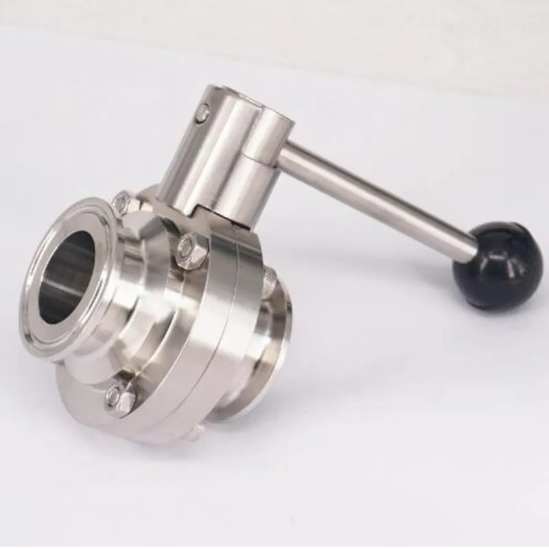 

1-1/4" 32mm SS304 Stainless Steel Sanitary 1.5" Tri Clamp Butterfly Valve Brew Beer Dairy Product