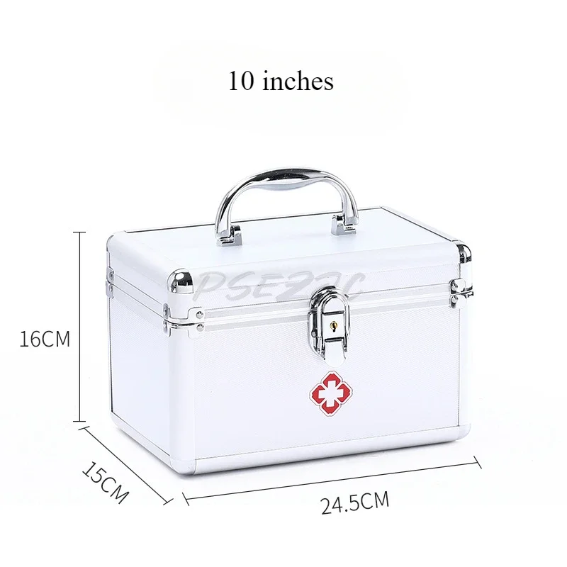 Single Opening Medicine Box Medicine Storage Home Emergency Aluminum Alloy Large Capacity Multi-layer