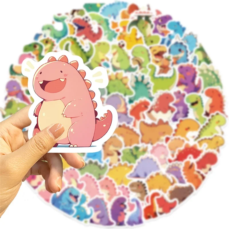 10/30/100PCS Colored Dinosaur PVC Sticker Aesthetic Children\'s DIY Decoration Scrapbooking Stationery Hand Accounting Supplies