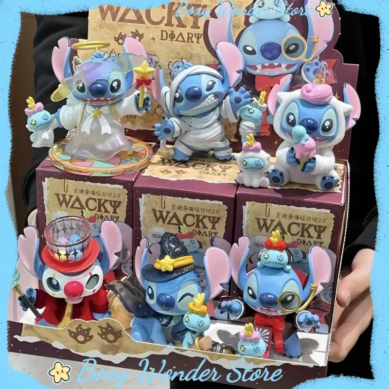 

Authentic Stitch Wacky Diary Series II Blind Box Trendy Toys Collectible Figurines Office Decorations Girls Birthday Gifts