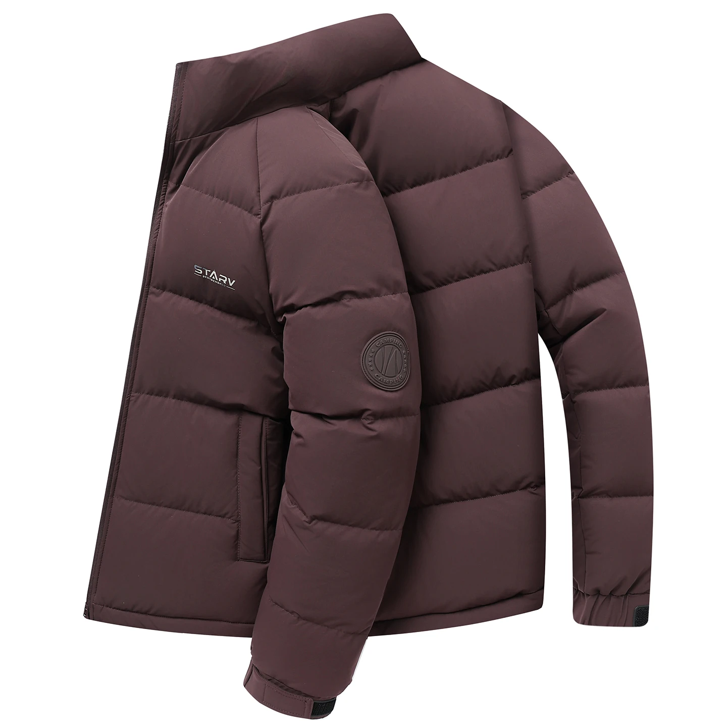 

New national standard 90% down stand-up collar men's down jacket, high-neck winter jacket, warm down cotton-padded jacket