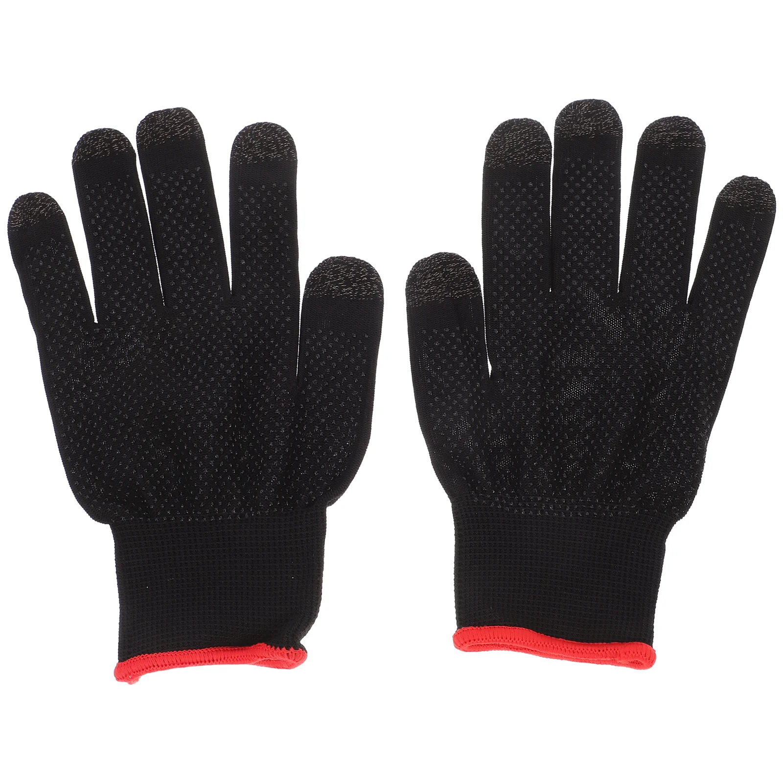 1 쌍의 땀 방지 게임 장갑 모바일 게임용 통기성 터치 스크린 손가락 장갑 미끄럼 방지 경량 편안한 게이머