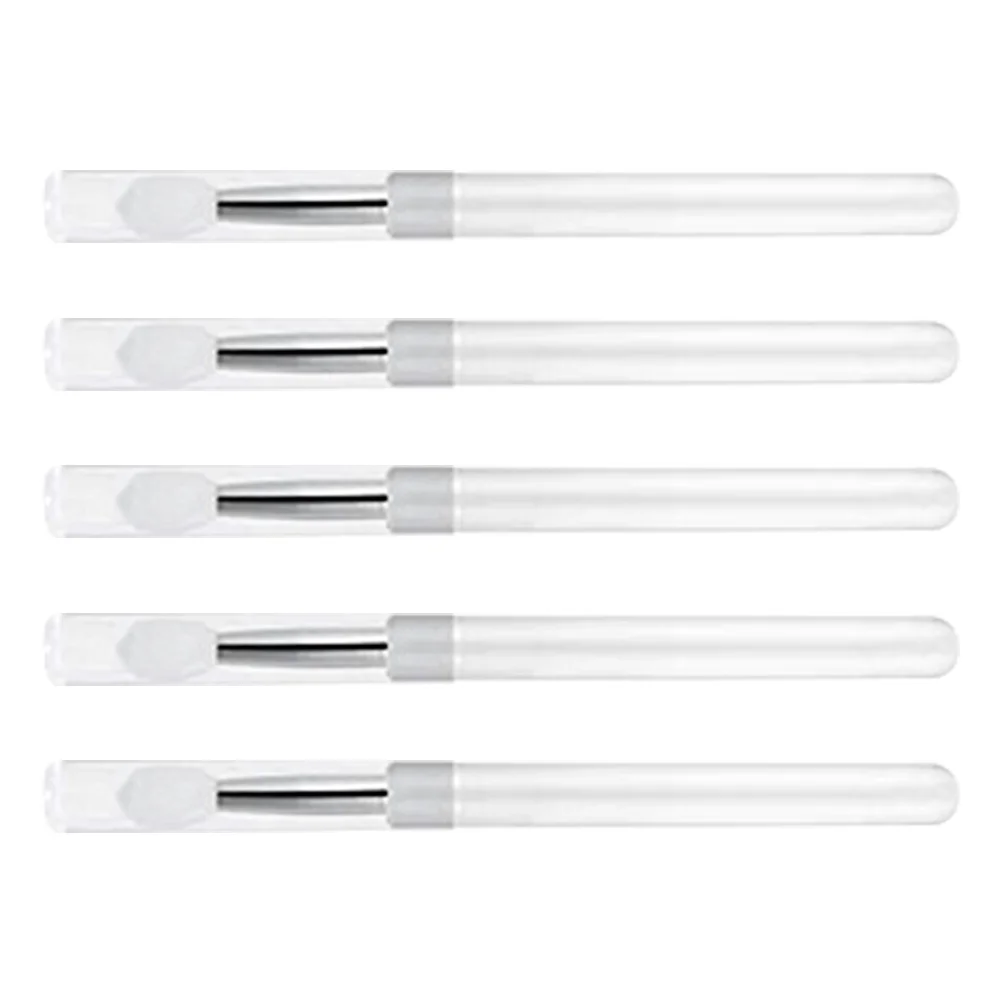 5 stuks make-up lippenborstel glad handvat siliconen applicator voor lippenbalsem oogschaduw vrouwen professionele schoonheidstoolset