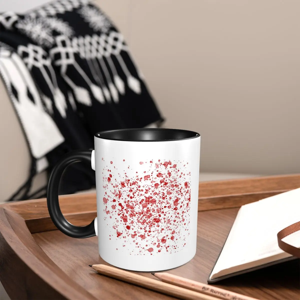 Halloween Horror Blood Splatter Mug Funny Ceramic Coffee Cups Tea Mugs Milk Cup Drinkware Gifts for Friends