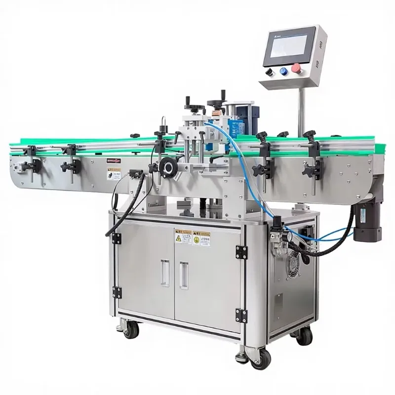 Fully Automatic High Speed Double Side Round Bottle Self Adhesive Labeling Machine Customizable Production Line