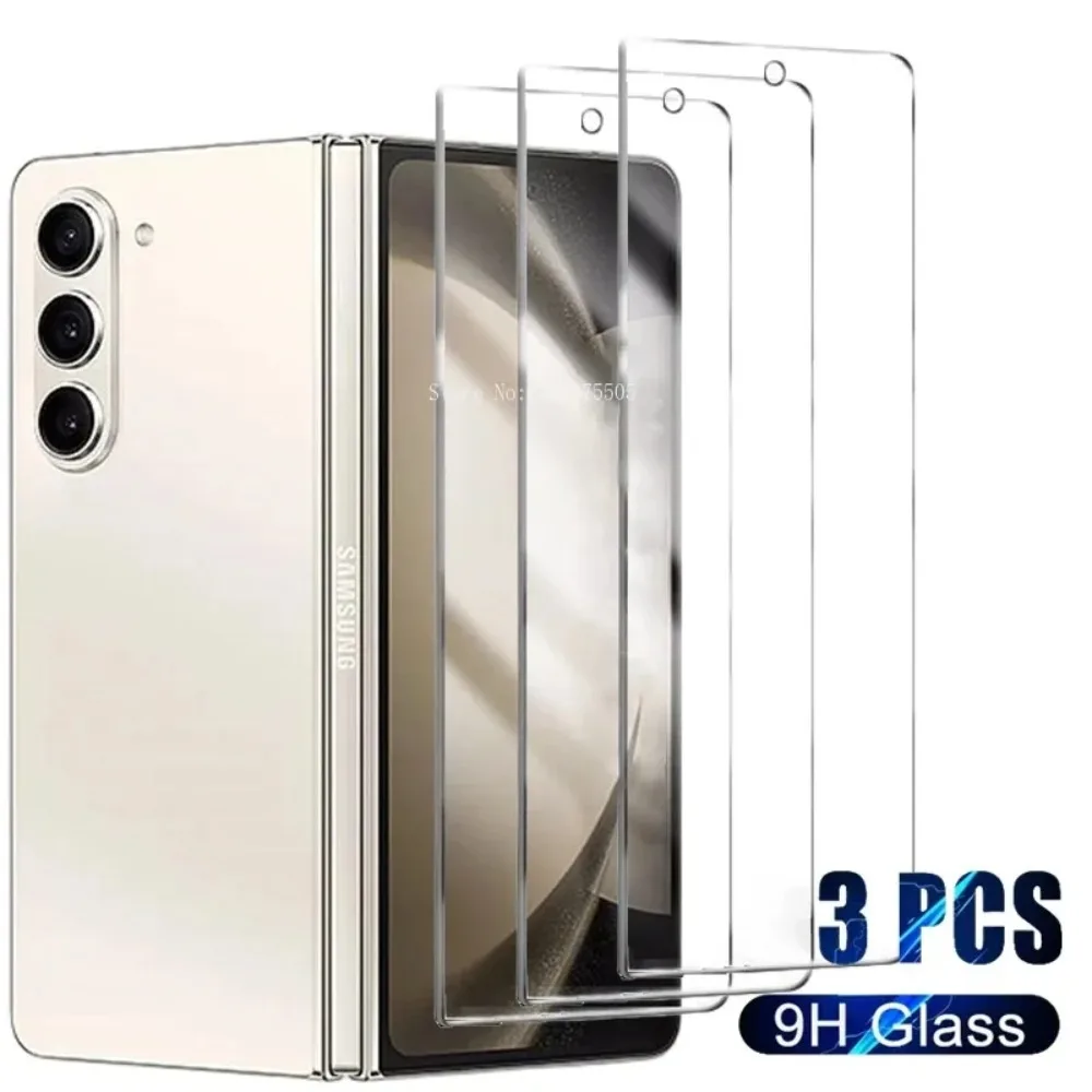 3PCS Tempered Glass For Samsung Galaxy Z Fold 6 5 4 3 Outer Front Clear HD Screen Protector Z Fold6 Z Fold 5 Protective Glass