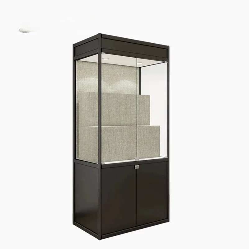 Antique calligraphy and painting porcelain cultural relics exhibition cabinet art statue stone display cabinet display cabinet