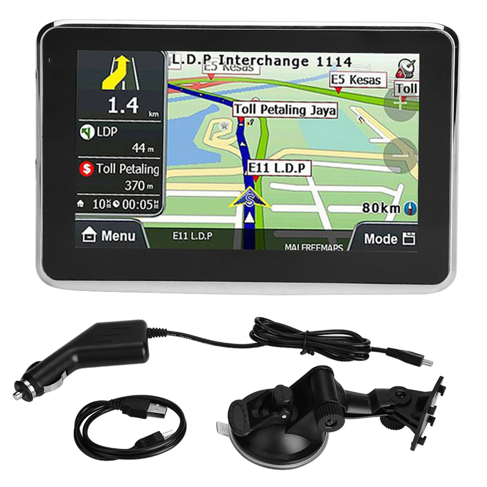 New 5inch Universal Car GPS Navigation HD Touch Screen 2D/3D GPS Navigator DDR256M 8G MP3 FM Europe Map Q5 1 GPS Navigators