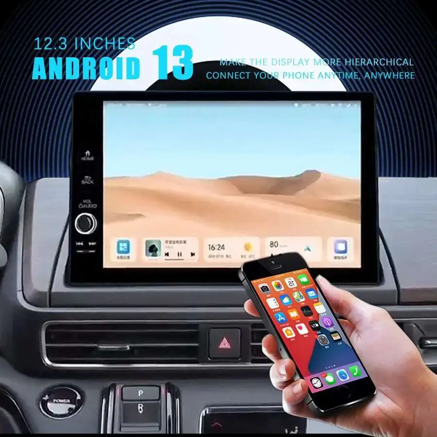 NaviRider 12,3-дюймовый экран Android 14 для Honda Odyssey 2021 Honda Elysion 2022 GPS-навигатель Автомобильный мультимедийный видеоплеер 8 + 256 ГБ ПЗУ