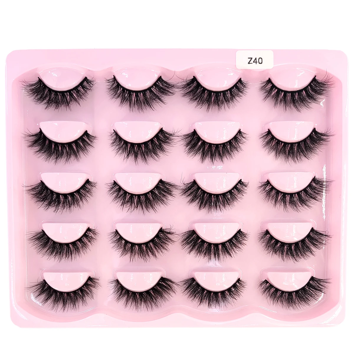 Nuovi 10 paia di ciglia finte naturalmente soffici ciglia smart cat eye soffici ciglia finte 3D