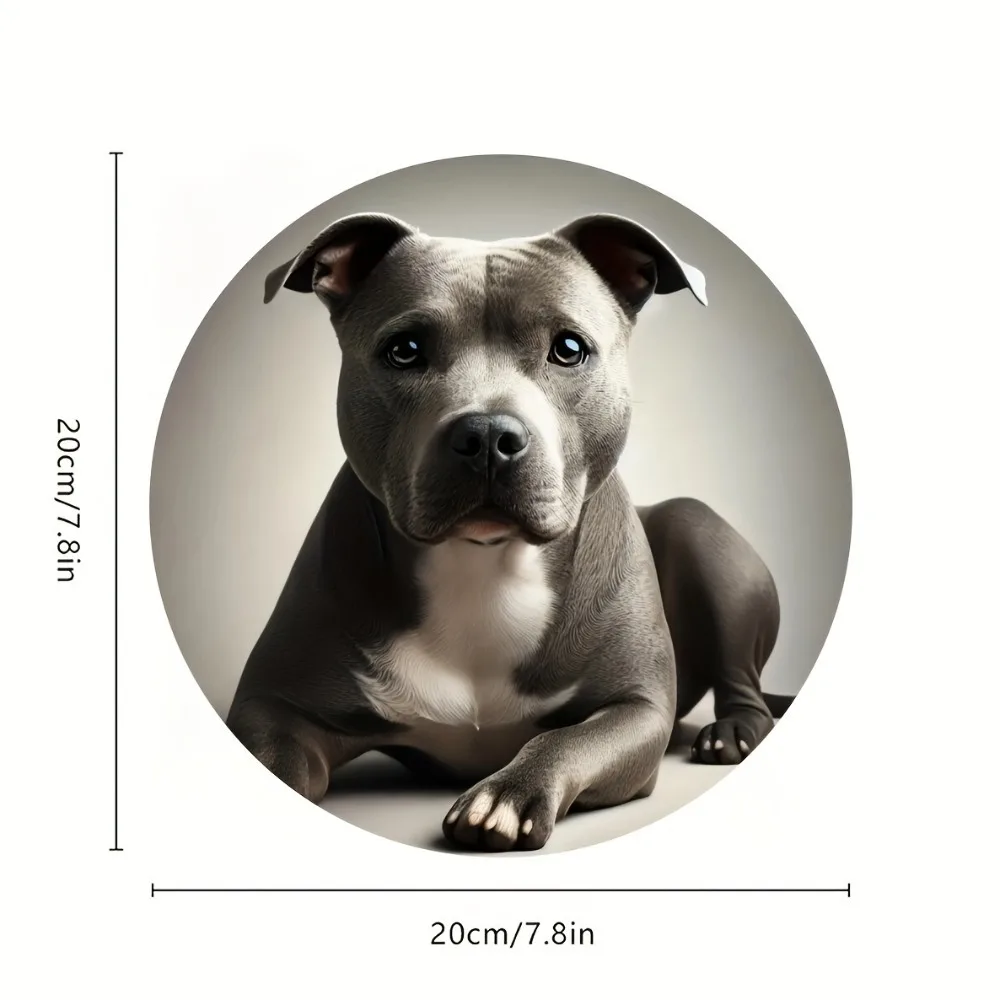 Vintage Staffordshire Bull Terrier Aluminum Sign - Artistic Humor Metal Wall Decor, Multipurpose Gift for Home Garden Bar