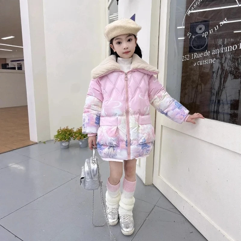 

2025 Girls' Anime Princess Winter Coat | Long Manga Style Puffer Jacket, Cute Ultra-Warm Fashion Outerwear