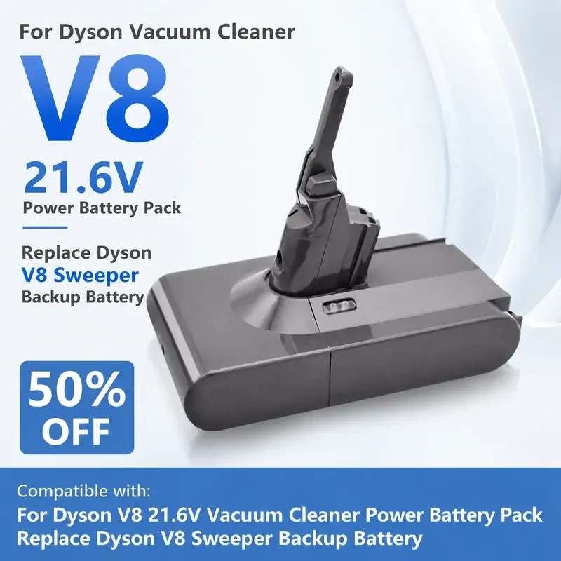 

21.6V 2500mAh Replacement Battery Pack for Dyson V8 Vacuum Cleaner