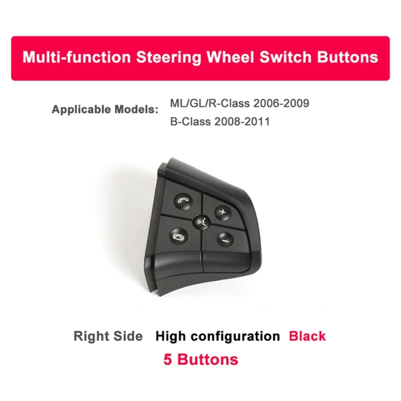 Car Multi-Function Steering Wheel Switch Buttons for Mercedes Benz ML GL R B-Class W164 W251 W245 1648200010