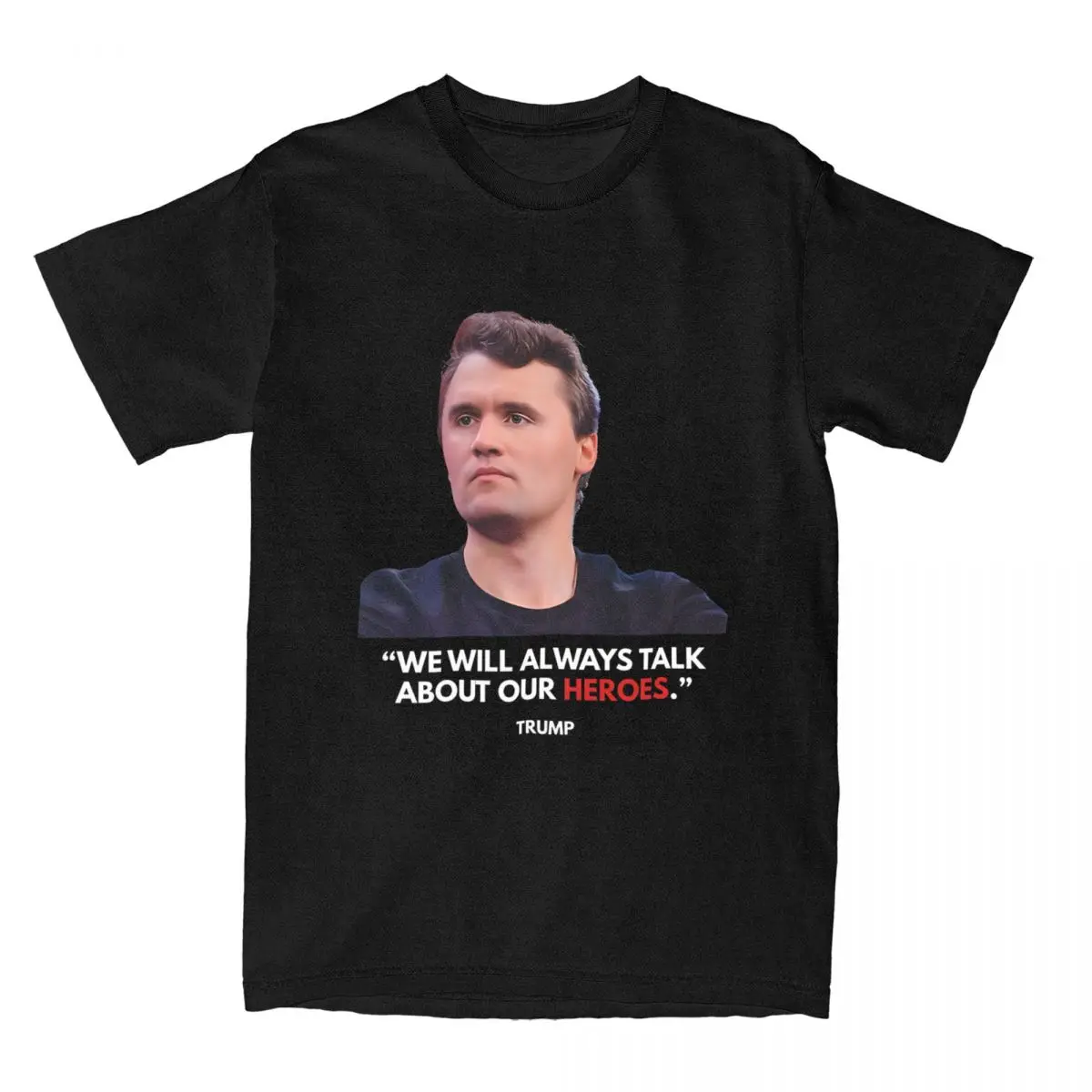 Retro A True Patriot Voice Designs Charlie Kirk T-Shirt Unisex Cotton Short Sleeve Round Neck Summer Tops