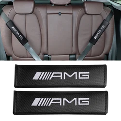 2pcs Car Seat Belt Cover Shoulder Guard Strap Pad Cushion Accessories for Mercedes Benz Amg W205 W211 W204 W212 W213 W203 W176