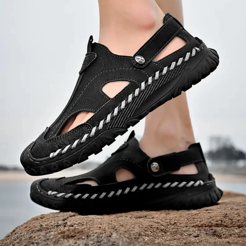 Casual Beach Breathable Men Sandals Fashion Hollow Soft Bottom Lightweight Comfortable Shoes Zapatos Para Hombres De Verano