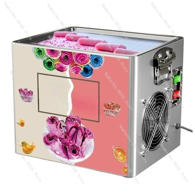 Commercial Stir Yogurt Machine,Ice Porridge and Milk Fruit Stirrer,Ice Cream Roll Maker,Multi-Functional Dessert and Beverage