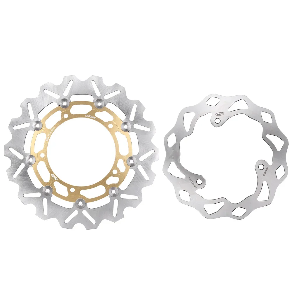 Arashi Motorcycle Front Rear Brake Disc Rotors Set For Yamaha YZF R3 R25 2015 2016 Gold