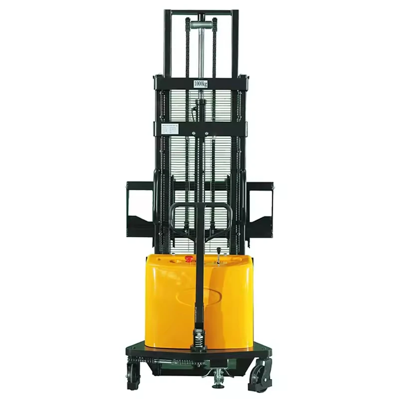 Semi Automatic High Quality Electric Walkie Pallet Stacker With A Rated Load Capacity Of 1 Ton Suitable