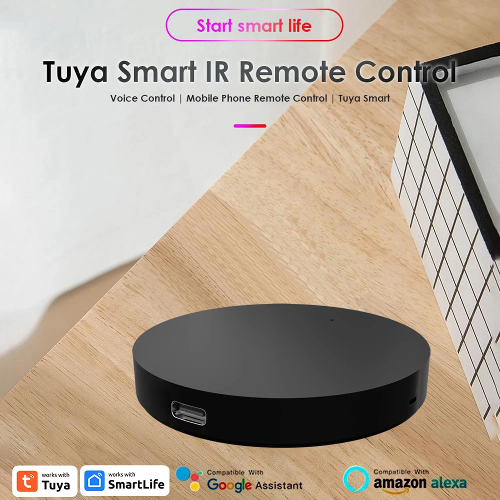 Aubess Smart Home IR Control Tuya WiFi IR telecomando per condizionatore d\'aria TV telecomando universale funziona con scarn